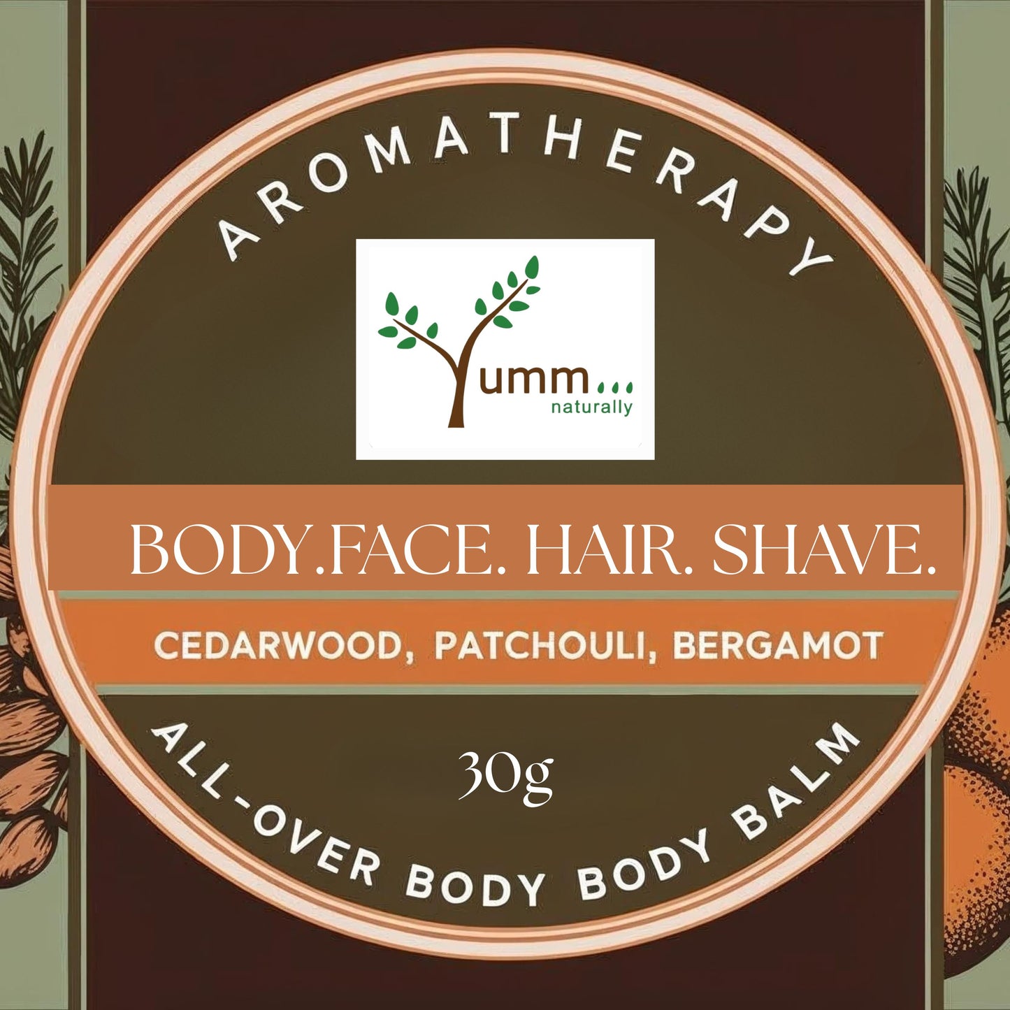 Patchouli, Cedarwood and Bergamot All over Body Balm