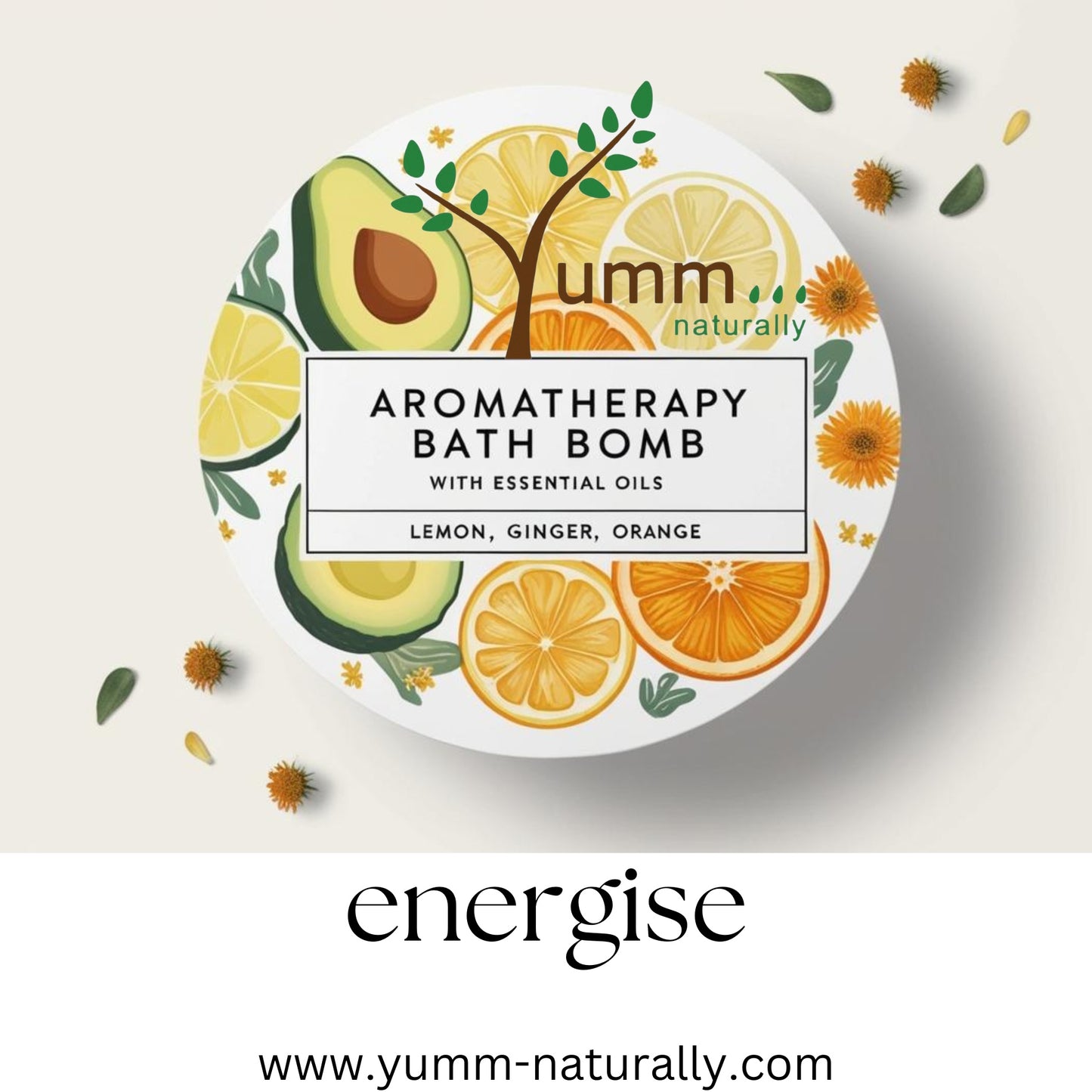 BATH BOMB -LEMON, GINGER & ORANGE