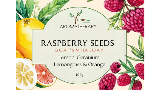 exfoliating with raspberry seeds & turmeric